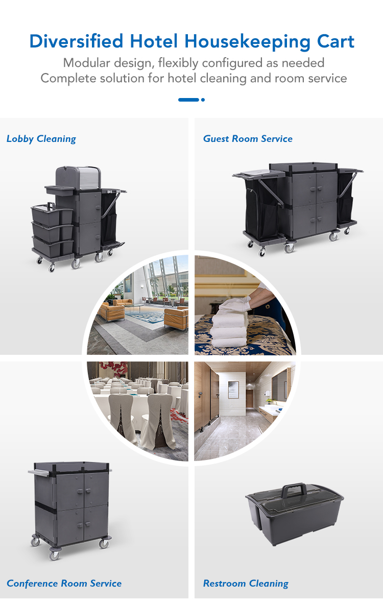 19999789.jpg CT Housekeeping Cart-Standard - Cleanic Cleaning Equipment